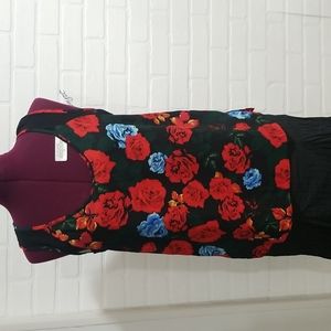 Vince Camuto, Sleeveless silk floral top. As new